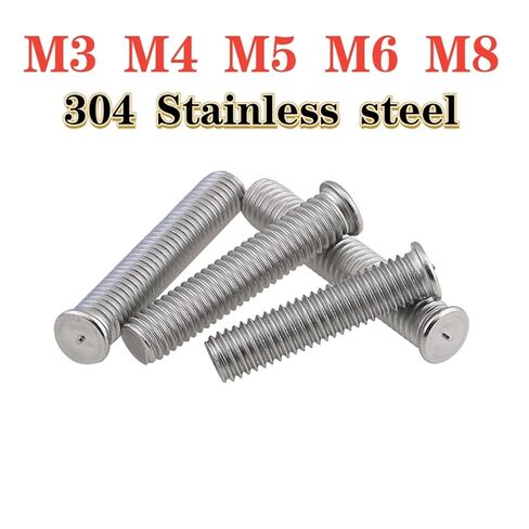 Welding Screw, 304 Stainless Steel M3 M4 M5 M6 M8 Welding Stud for Discharge(M5x20-2Pcs) in Saudi Arabia