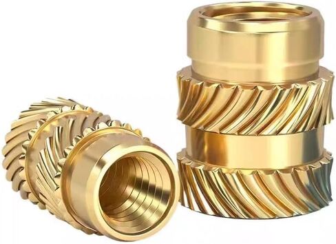 20pcs M6 OD 8/9mm Height 4-12mm Heat Threaded Inserts Press Flange Brass Nuts Knurled Hot Melt Copper Insert for 3D(M6*5 * 9mm) in Saudi Arabia