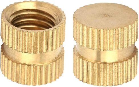 100pc M3 OD 5.3mm Height 3-20mm Solid Brass Knurled Threaded Insert Nut Blind Hole for Plastic 3D Printing(M3*9 * 5.3mm) in Saudi Arabia