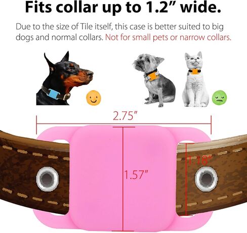 Silicone Tile Dog Collar Holder for Tile Mate 2020 & 2018, 2 Pack Tile Case Protective Cover for Pet Dog Cat (Black/Orange) in Saudi Arabia