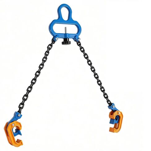 IRONWALLS Chain Drum Lifter with 2200 LBS / 1 Ton Capacity, Drum Lifter Chain Sling with 2 Self-Locking Hooks, for 30 & 55 Gallon Metal/Plastic Drums Barrels, Fits for Crane Hoist, Forklift in Saudi Arabia