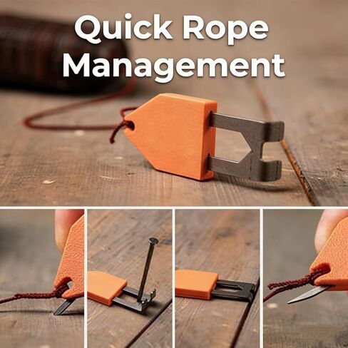 One Hand Rope Anchor Hook Portable Chalk Line Anchoring Tool with Quick Locking Steel Pin for Woodworking and Rope Management in Kuwait