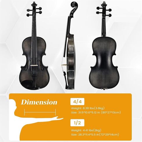 Full-size violin set black in Saudi Arabia
