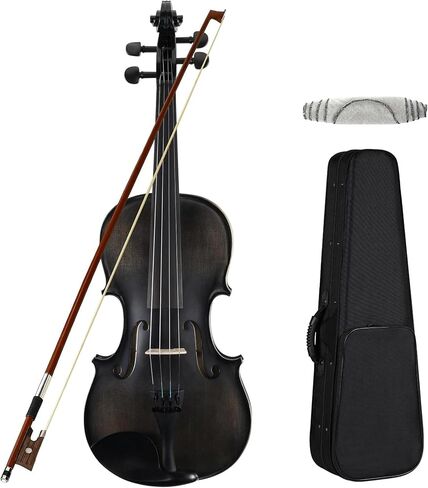 Violin set solid wood entry-level violin black (1/2) in Saudi Arabia
