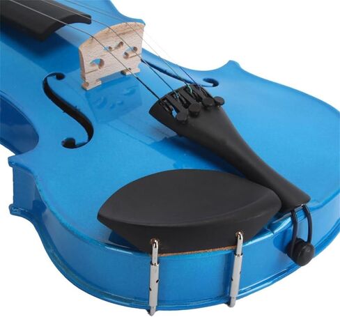 violin; Natural solid wood satin acoustic violin entry-level kit in deep blue (3/4) in Kuwait