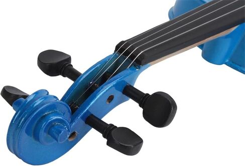 violin; Natural solid wood satin acoustic violin entry-level kit in deep blue (3/4) in Kuwait