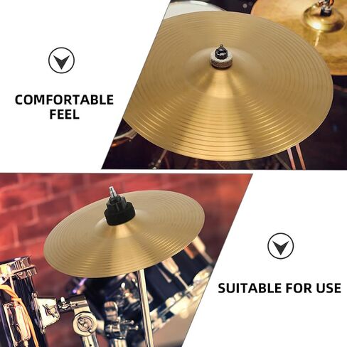 Toddmomy 6-inch Brass Crash Cymbal for Drum Kit Metal Drum Cymbal Accessory Practice Crash Suitable for Jazz and Beginner Drummers in Kuwait