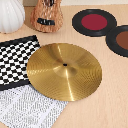 Toddmomy 6-inch Brass Crash Cymbal for Drum Kit Metal Drum Cymbal Accessory Practice Crash Suitable for Jazz and Beginner Drummers in Kuwait