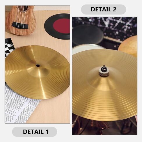 Toddmomy 6-inch Brass Crash Cymbal for Drum Kit Metal Drum Cymbal Accessory Practice Crash Suitable for Jazz and Beginner Drummers in Kuwait