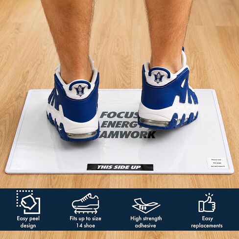 Large Shoe Traction Board for Basketball & Volleyball, Non-Slip Sticky Mat with 40 Adhesive Sheets - Improve Grip & Performance on Indoor Hardwood Gym Floors in Kuwait