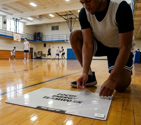 Large Shoe Traction Board for Basketball & Volleyball, Non-Slip Sticky Mat with 40 Adhesive Sheets - Improve Grip & Performance on Indoor Hardwood Gym Floors in Kuwait