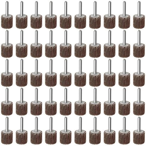 50 Pack Abrasive Flap Wheel Sande 1" x 1" x 1/4" Shank Flap Wheels, 80 Grit Aluminum Oxide Flap Wheel Sander for Drill in Kuwait