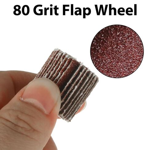 50 Pack Abrasive Flap Wheel Sande 1" x 1" x 1/4" Shank Flap Wheels, 80 Grit Aluminum Oxide Flap Wheel Sander for Drill in Kuwait
