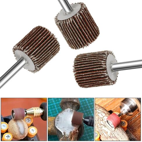 50 Pack Abrasive Flap Wheel Sande 1" x 1" x 1/4" Shank Flap Wheels, 80 Grit Aluminum Oxide Flap Wheel Sander for Drill in Kuwait