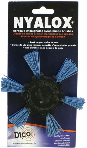 Dico 541-788-4 Mandrel Mounted Flap Brush Nyalox 4" D X 1/4" Aluminum Oxide Wheel Brush 240 Grit in Kuwait