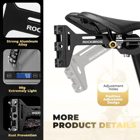 ROCKBROS Bike Water Bottle Cages Saddle Cage Converter with Bicycle Bottle Holder Saddle Mount Adapter and Adjustable Angle Aluminum Alloy Lightweight Suitable for Road Bike MTB in Kuwait