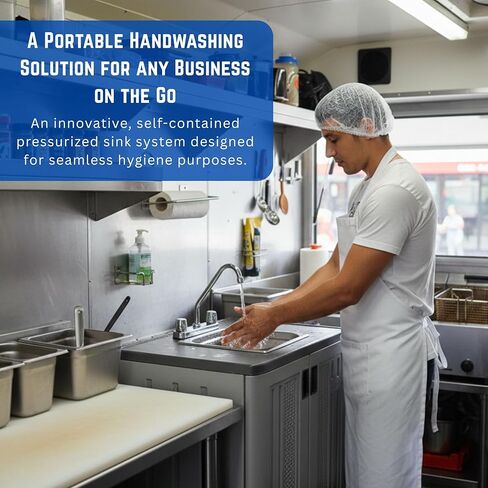 Portable Sink – Single Basin Portable Handwashing Station with Cold Water | Portable Sink for Washing Hand – Portable Hand Washing for Food Truck, Concession Stands or Commercial Use in Saudi Arabia