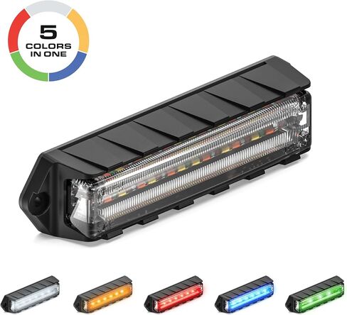 Feniex Q-Surface Mount | 2-Wire Serial Connection | 5 Colors in One (Red-Blue-Amber-White-Green) | 27 LEDs, Super Bright 3 Watt LEDs, SAE Class 1 | Emergency Warning Lights in Kuwait