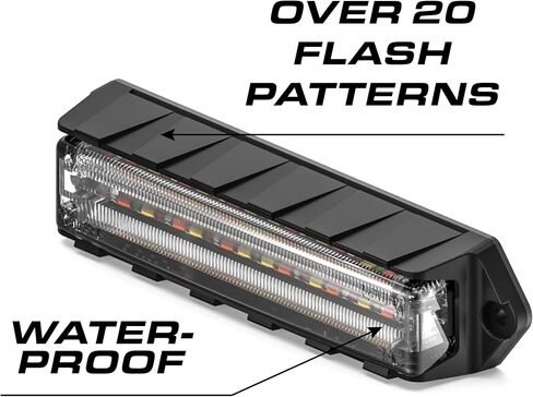 Feniex Q-Surface Mount | 2-Wire Serial Connection | 5 Colors in One (Red-Blue-Amber-White-Green) | 27 LEDs, Super Bright 3 Watt LEDs, SAE Class 1 | Emergency Warning Lights in Kuwait