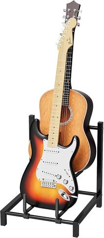 Guitar Stand, Double Guitar Stand Floor Stand with Soft Foam Arms, Adjustable for Acoustic, Bass & Electric Guitars, Easy to Assemble for School Music Program, Concerts in Kuwait
