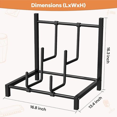 Guitar Stand, Double Guitar Stand Floor Stand with Soft Foam Arms, Adjustable for Acoustic, Bass & Electric Guitars, Easy to Assemble for School Music Program, Concerts in Kuwait