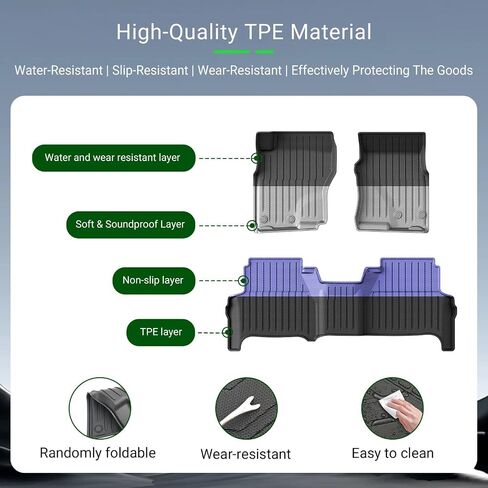 5.82FT Bed Mat Floor Mat Compatible with 2019-2025 Chevy Silverado Crew Cab Truck Bed Liner Tailgate Mat Replacement for 2019-2025 Chevy Silverado Accessories in Saudi Arabia