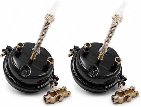 GBK Type 20 Service Brake Chamber, Black 2.25" Stroke with Detachable Clevis and Hardware, Universal Threaded Pushrod for Semi Trucks and Trailers, Replaces PAT-20, Bendix 800824, Haldex SC20, 4 Pack in Kuwait