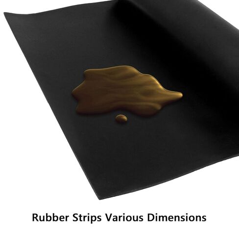 Neoprene Rubber Sheet 1/16" Thick x 16" Wide x 118" Long, Solid Rubber Sheets, Rolls & Strips for Gaskets Material, Pads, Crafts, Weather Stripping, Flooring, Black in Kuwait