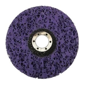 2/6 قطعة قرص مرجاني 100 * 16 مم / 125 * 22 مم / 115 * 22 مم قرص بولي شريط عجلة كاشطة لإزالة الصدأ لتنظيف الزوايا 46 حبيبة (بني، 115 × 22 مم) in Kuwait