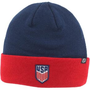 كرة القدم الأمريكية مرخصة رسميًا من USMNT Youth Beanie Cuff Crest لون الفريق in Kuwait