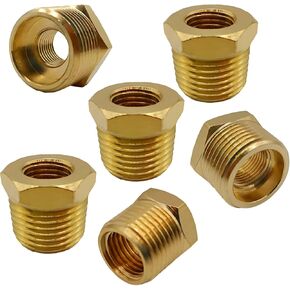 Brass Reducer Bushing, 3/4" NPT Male to 3/8" NPT Female Thread, Hex Reducing Convert Adapter Pipe Fitting Connector for Water/Oil/Gas (6PCS) in Kuwait