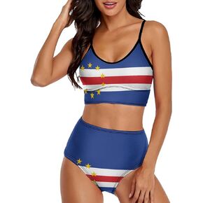 Boobs Funny Tie-dye Two Piece Swimsuits for Women - Modest Sporty Push Up Bikini Set Halter Bathing Suit for Beach in Kuwait