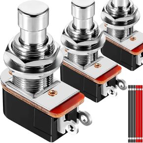 3 قطع مؤقتة ناعمة الملمس للقدم SPST 4A 125VAC / 2A 250VAC 2 دبوس تأثيرات الجيتار صندوق الدواسة زر الضغط على زر القدم مع سلك إلكتروني لإيقاع الصنبور والمرحلات وحلقات التغذية الراجعة in Saudi Arabia