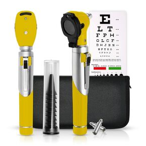 Multi-Function 2 in 1 Otoscope Set - Otoscope/Ophthalmoscope for Ear & Eye Examination - Professional Kit for Home and Medical Students (Burgandi) in Kuwait