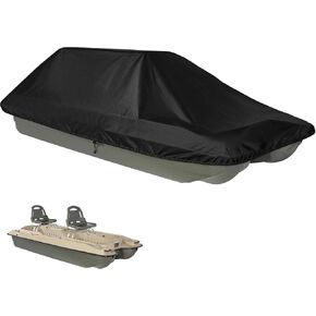 غطاء القارب يناسب قارب صيد Pelican Bass Raider 10E Angler (10.2 قدم)، عالي التحمل 600D أكسفورد مقاوم للماء، مقاوم للأشعة فوق البنفسجية، مقاوم للغبار، غطاء رسو من البوليستر البحري مع حقيبة تخزين in Kuwait