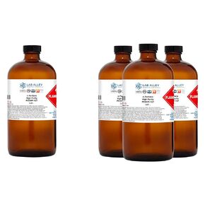 Lab Alley n-Pentane ≥99% مذيب عالي النقاء - مثالي للاستخدام في المختبر، والسوائل الأخف، وإضافات البنزين - إجمالي 1 جالون (عبوة من 4 × 1 لتر زجاجات) in Kuwait