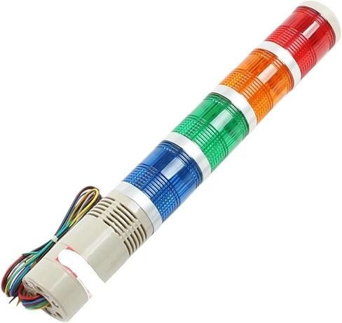 LED Lamps 12V 24V 110V 220V Safety Stack Lamp Flash Industrial Tower Signal Warning Light LTA-505 Red Green Yellow Blue(12V Flash Light) in Kuwait