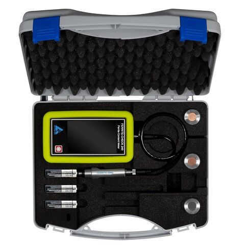 PCE Instruments LM‑FC240 Handheld Ferrite Content Meter for Welded Duplex & Austenitic Steels, Measures 0.2–100 Fe % / 0.2–140 FN with ±5 % Accuracy, Includes Wireless Interface in Kuwait