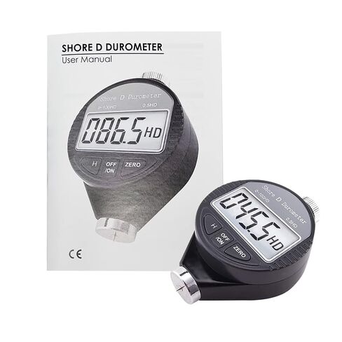 جهاز قياس صلابة المطاط من Shore D، جهاز اختبار الصلابة الرقمي 0-100HD مع مقياس التحمل بشاشة LCD كبيرة للمطاط والإطارات والبلاستيك والبلاستيك الحراري والأرضيات وكرة البولينج in Kuwait