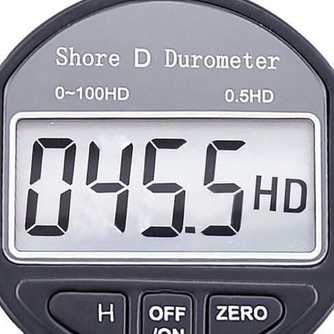 جهاز قياس صلابة المطاط من Shore D، جهاز اختبار الصلابة الرقمي 0-100HD مع مقياس التحمل بشاشة LCD كبيرة للمطاط والإطارات والبلاستيك والبلاستيك الحراري والأرضيات وكرة البولينج in Kuwait
