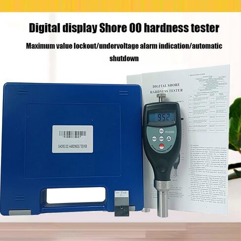 مقياس التحمل الرقمي Shore OO مع نطاق اختبار الصلابة، دقة 10 ~ 90HOO، دقة 0.1H <1% H لاختبار صلابة المطاط الناعم للشاطئ المرن الناعم، ASTM ISO Standard in Kuwait