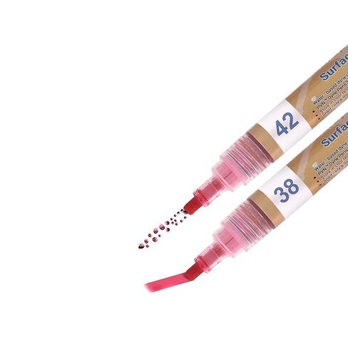 قلم PVN DYNE 38 و44 داين/سم [عبوة قيمة شعبية] لقياس معالجة التوتر السطحي، عبوة من قطعتين، وردي محمر in Kuwait