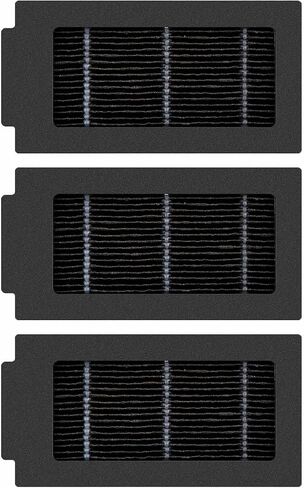 Robot Vacuum Filter Replacement 3PCS, High Efficiency Particle Dust Filter, Fit for Ecovacs T50 Pro Omni and T30C Omni Series Vacuum Cleaners, Black in Kuwait