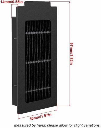 Robot Vacuum Filter Replacement 3PCS, High Efficiency Particle Dust Filter, Fit for Ecovacs T50 Pro Omni and T30C Omni Series Vacuum Cleaners, Black in Kuwait