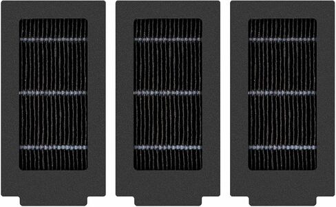 Robot Vacuum Filter Replacement 3PCS, High Efficiency Particle Dust Filter, Fit for Ecovacs T50 Pro Omni and T30C Omni Series Vacuum Cleaners, Black in Kuwait