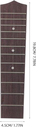 DECHOUS 12 Frets Ukulele Fretboard Fingerboard لـ 21 بوصة القيثارة، جزء بديل للآلة الموسيقية DIY، ضبط دقيق وإمكانية اللعب السلس للتمرين والسفر in Kuwait