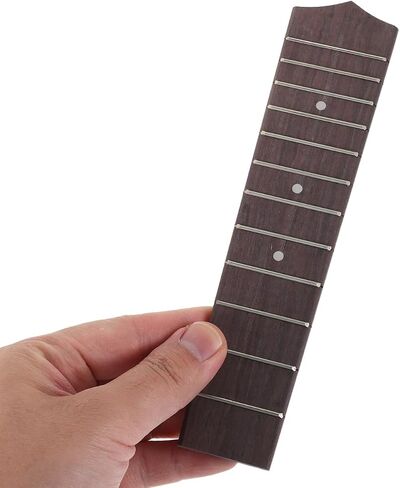 DECHOUS 12 Frets Ukulele Fretboard Fingerboard لـ 21 بوصة القيثارة، جزء بديل للآلة الموسيقية DIY، ضبط دقيق وإمكانية اللعب السلس للتمرين والسفر in Kuwait