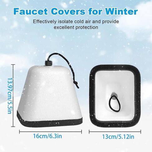 of 2 Insulating Foam Faucet Cover Insulating Protectors for Winter Freeze Protections in Outdoor Camping Insulated Faucet Cover in Saudi Arabia