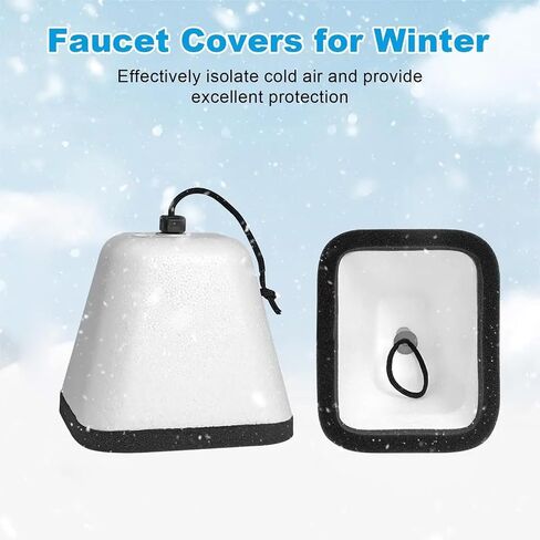 of 2 Insulating Foam Faucet Cover Insulating Protectors for Winter Freeze Protections in Outdoor Camping Insulated Faucet Cover in Saudi Arabia