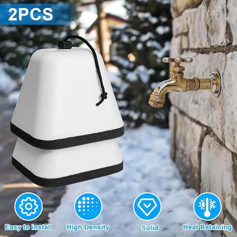 of 2 Insulating Foam Faucet Cover Insulating Protectors for Winter Freeze Protections in Outdoor Camping Insulated Faucet Cover in Saudi Arabia